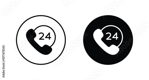 Customer service and support 24 hours icon