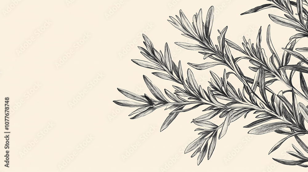 Naklejka premium black and white floral background