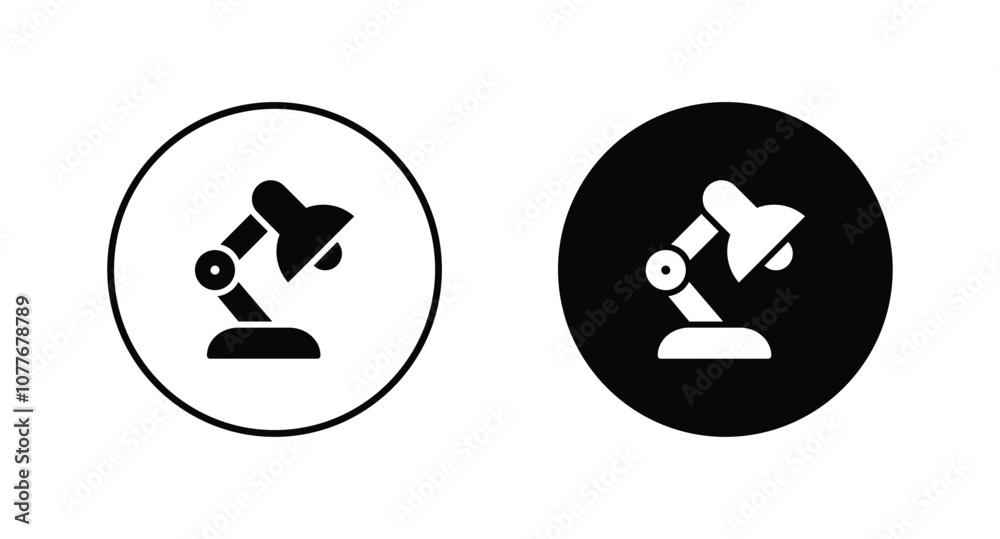 Desk lamp icon set vector Desk lamp icon set vector