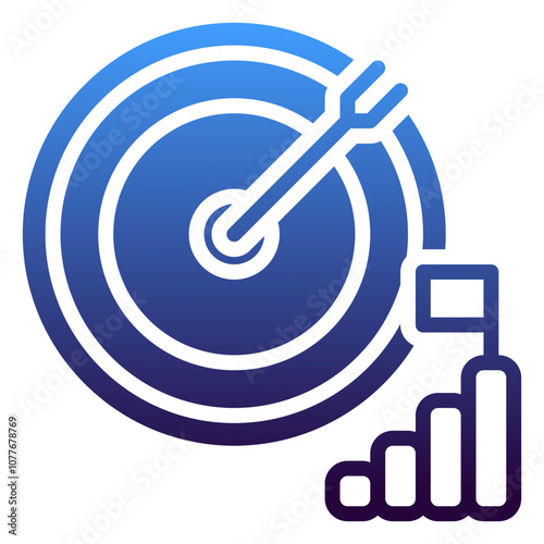Goal icon, gradient icon style