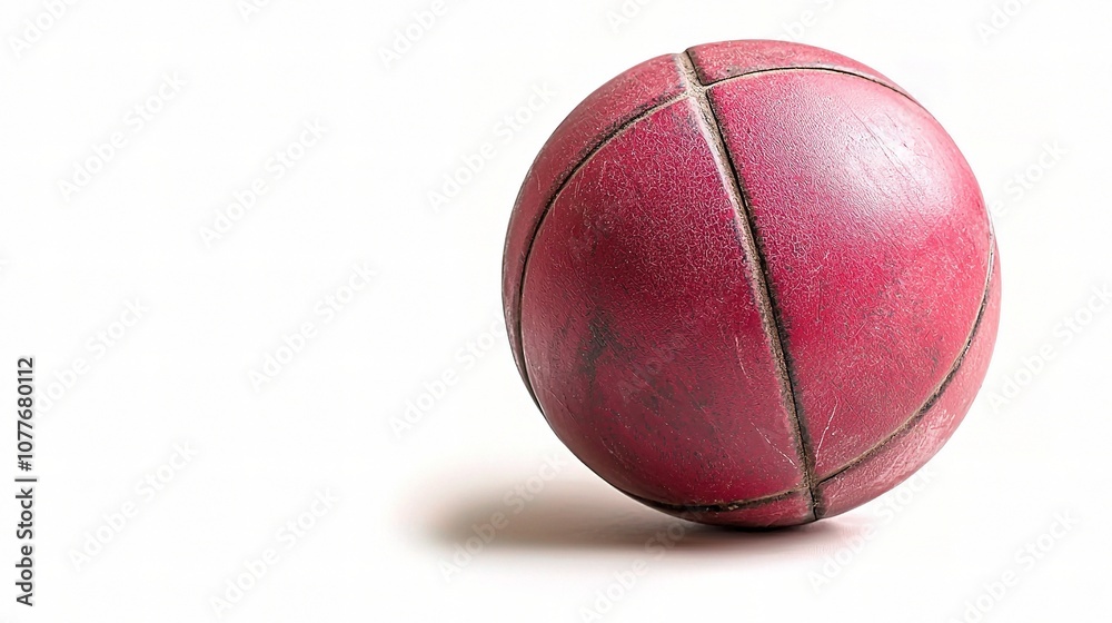 Isolated Dodgeball on White Background Perfect for Sports Themes, Event Promotions, and Play Activities in a Generative Artwork Setting