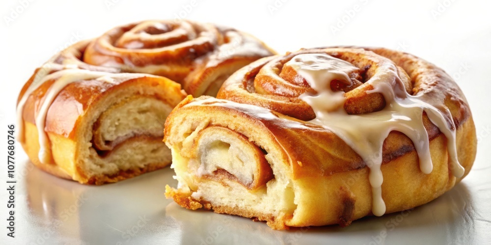 Sweet Cinnamon Rolls with Creamy Glaze, Perfect for a Breakfast Treat or Afternoon Snack Sweet Cinnamon Rolls with Creamy Glaze, Perfect for a Breakfast Treat or Afternoon Snack