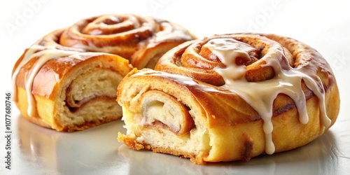 Sweet Cinnamon Rolls with Creamy Glaze, Perfect for a Breakfast Treat or Afternoon Snack