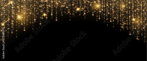 Christmas garland isolated on transparent background. Glowing colorful light bulbs with sparkles.Xmas, New Year, wedding or Birthday decor. Party event decoration. Winter holiday season element.