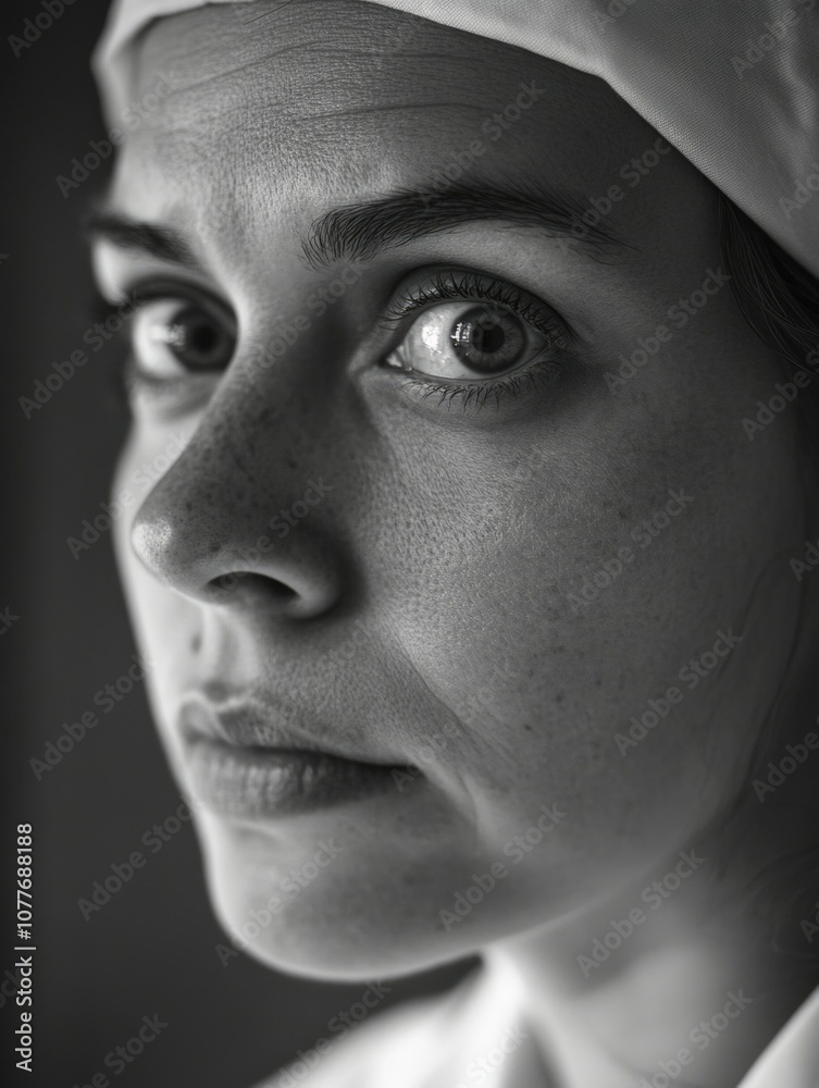 Nurse's Serious Expression Nurse's Serious Expression