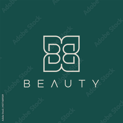 initial letter B beauty logo design vector template