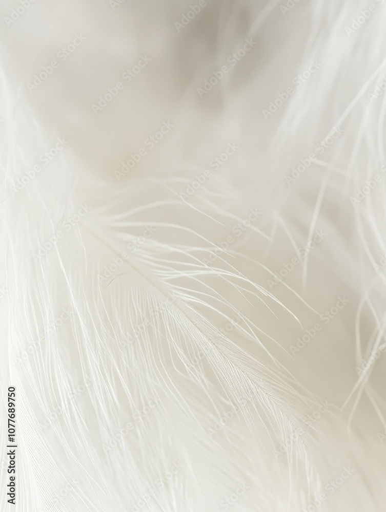Fluffy White Feathers Close-up Fluffy White Feathers Close-up