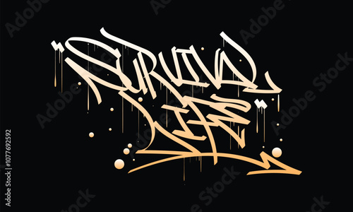 SURVIVAL LIFE graffiti tag style design