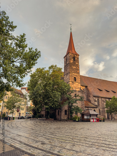 View of St. Jakob Church in the old town part of Nuremberg photo