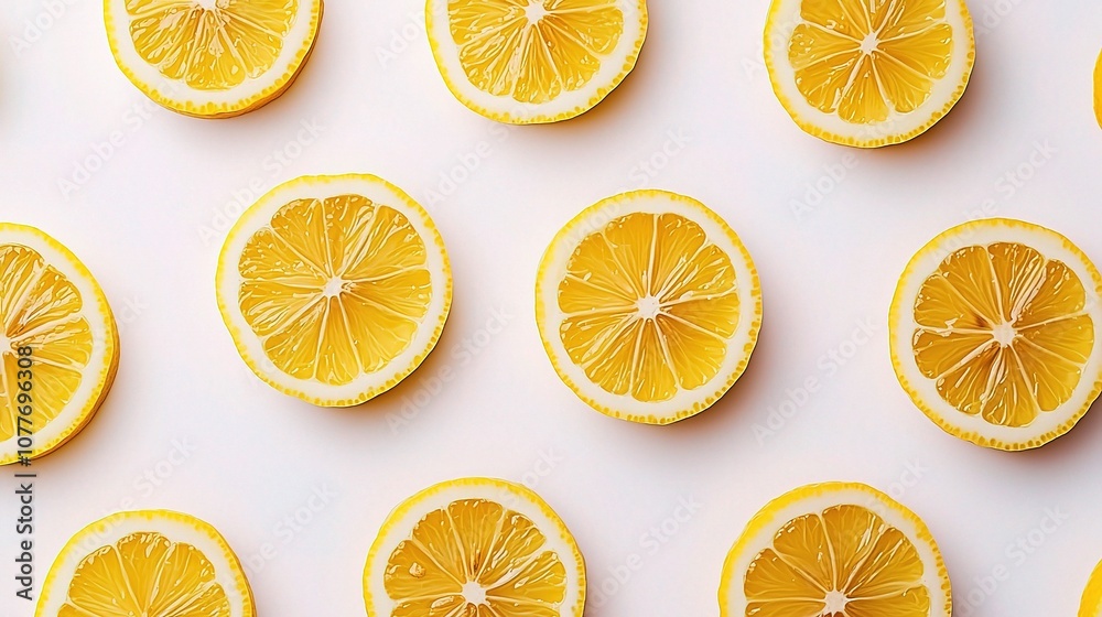Fresh Lemon Slices Isolated on White Background Creating a Bright and Vibrant Visual Perfect for Culinary and Refreshment Themes Fresh Lemon Slices Isolated on White Background Creating a Bright and Vibrant Visual Perfect for Culinary and Refreshment Themes