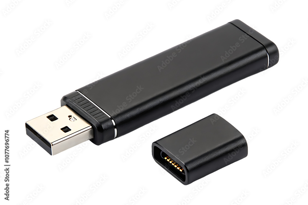 usb flash drive isolated on white background 