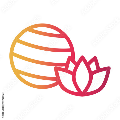 yoga ball Line Gradient Icon