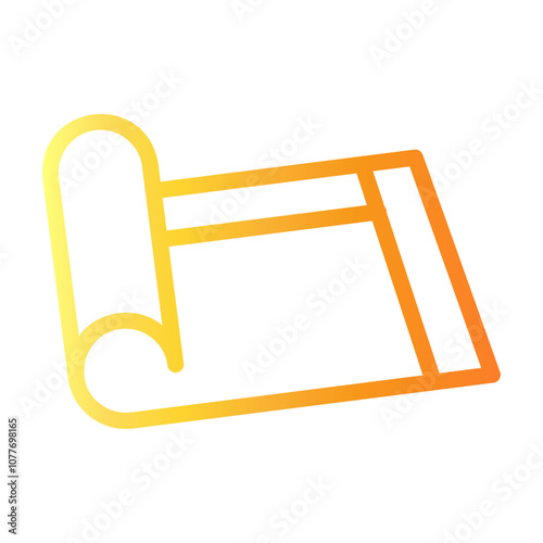 yoga mat Line Gradient Icon