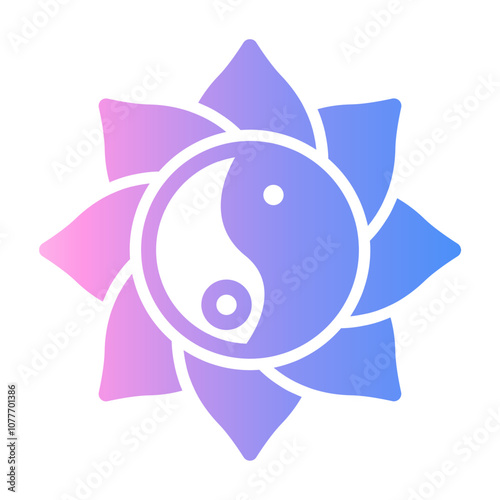 yin yang Gradient icon