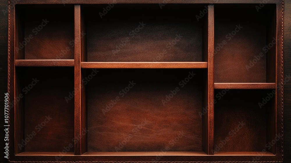 Empty Wooden Box with Compartments Empty Wooden Box with Compartments