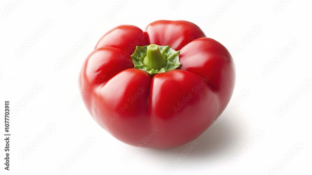 Fresh Red Bell Pepper Isolated on White Background, Ideal for Food Photography and Culinary Presentations, Perfect for Recipes and Healthy Eating Fresh Red Bell Pepper Isolated on White Background, Ideal for Food Photography and Culinary Presentations, Perfect for Recipes and Healthy Eating