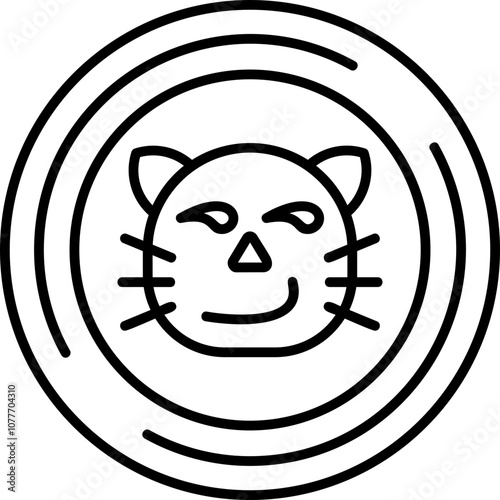 Cat with Wry Smile Icon