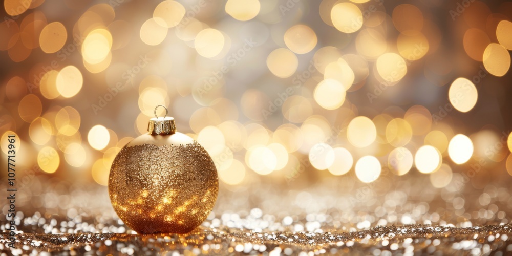 Christmas decorations illuminate with gold glittering accents, creating an abstract glow light texture. The shimmering ornaments and festive lights capture the essence of the holiday season, blending Christmas decorations illuminate with gold glittering accents, creating an abstract glow light texture. The shimmering ornaments and festive lights capture the essence of the holiday season, blending