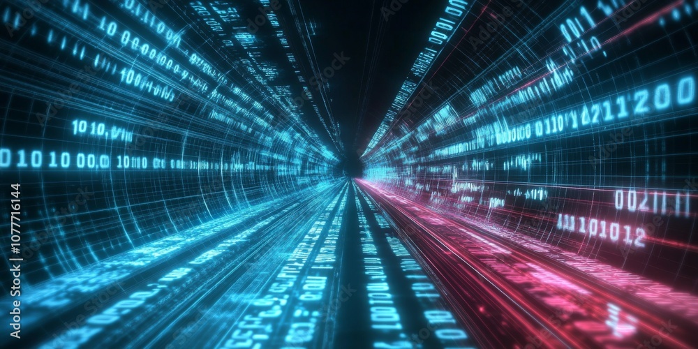 Futuristic tunnel dark background appears to be made highway path through Futuristic tunnel dark background appears to be made highway path through