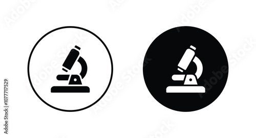 microscope icon set vector