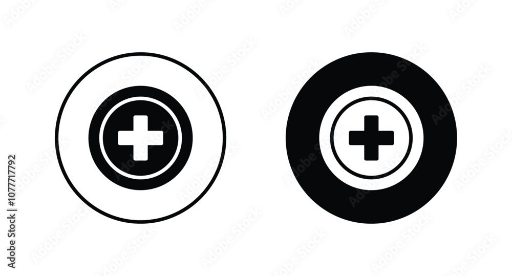 medical symbol icon. plus icon medical symbol icon. plus icon