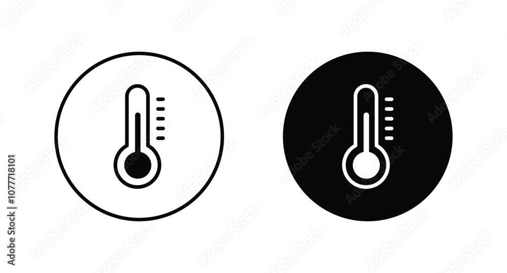 thermometer icon set vector thermometer icon set vector