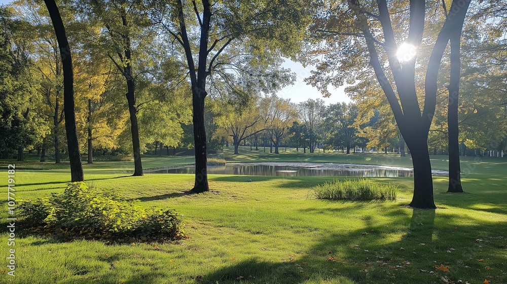 Naklejka premium nice landscape theme with colors, peaceful