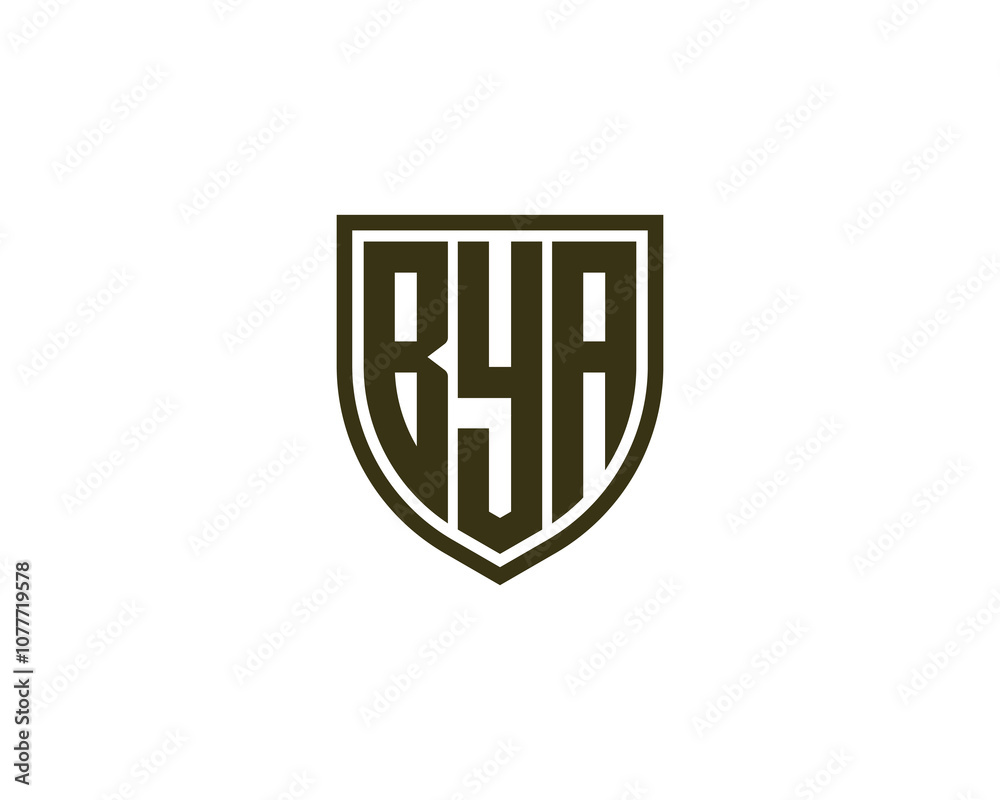 BYA logo design vector template. BYA BYA logo design vector template. BYA