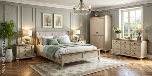 Transform your living space with the Elegant Primrose Bedroom Furniture Collection, showcasing soft pastels and natural finishes for a stylish, inviting atmosphere.