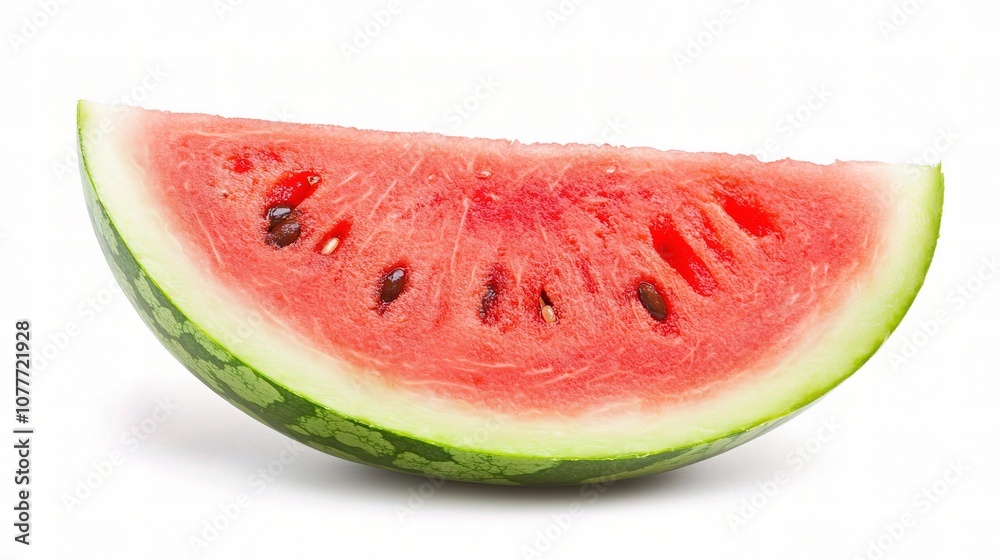 Fresh Watermelon Slice Close-Up Showing Juicy Red Flesh and Green Rind Perfect for Summer Recipes, Refreshing Drinks, and Healthy Snacking Ideas Fresh Watermelon Slice Close-Up Showing Juicy Red Flesh and Green Rind Perfect for Summer Recipes, Refreshing Drinks, and Healthy Snacking Ideas