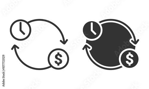 Time is money. Illustration vector