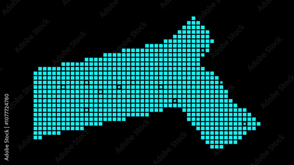Massachusetts digital map. Map of Massachusetts in a dotted style ...