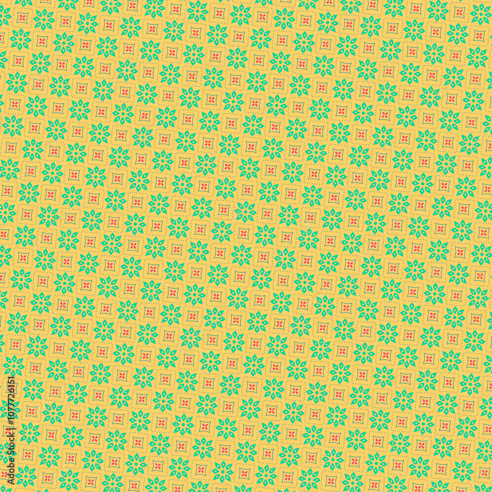 Flower geometric pattern Seamless background Ornament for fabric Flower geometric pattern Seamless background Ornament for fabric