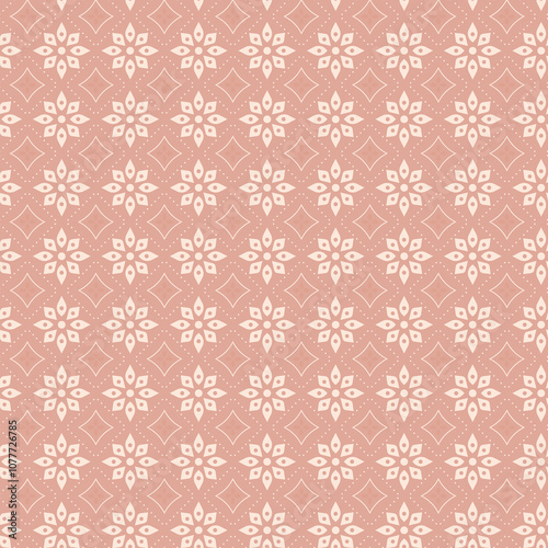 Flower geometric pattern Seamless background Ornament for fabric