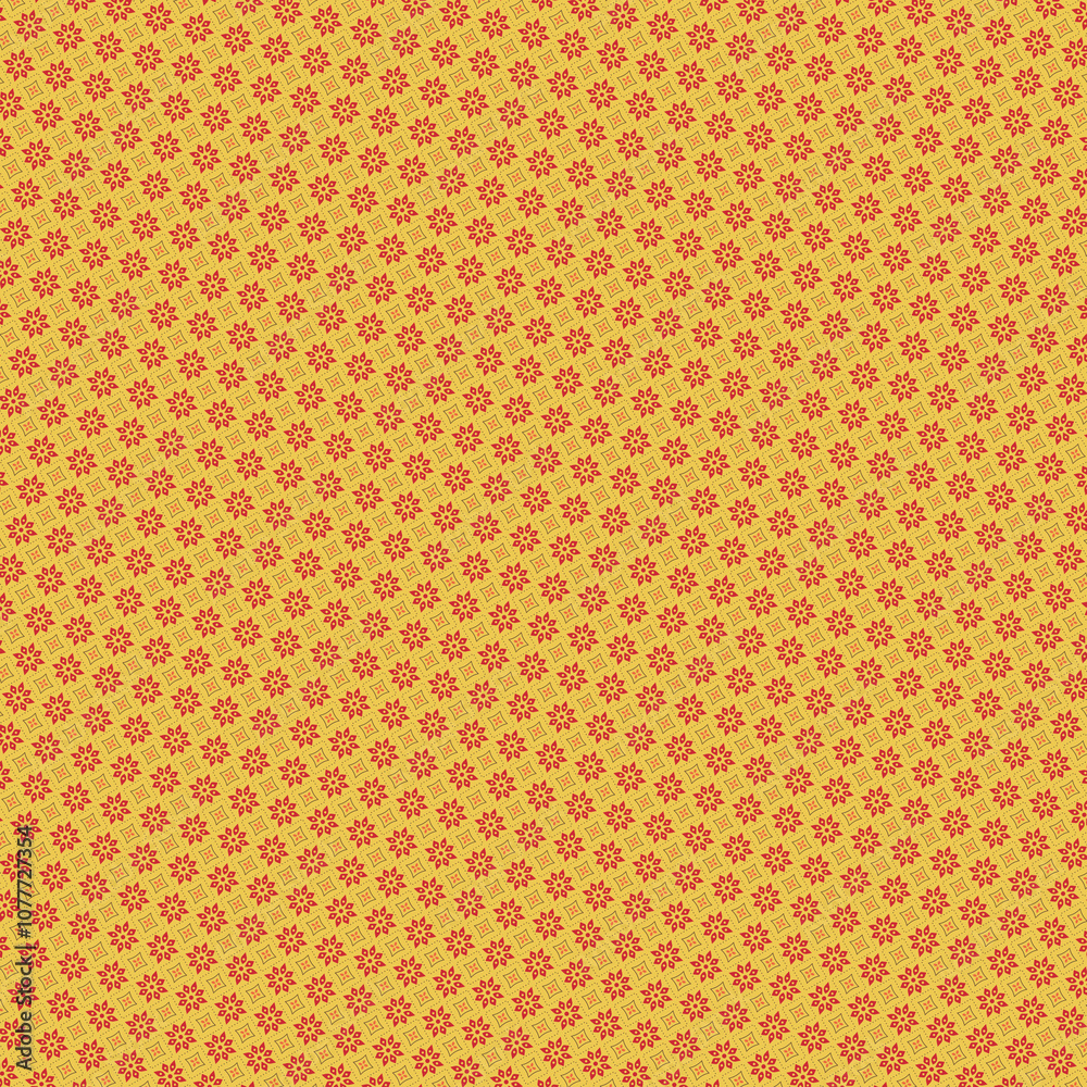 Flower geometric pattern Seamless background Ornament for fabric Flower geometric pattern Seamless background Ornament for fabric