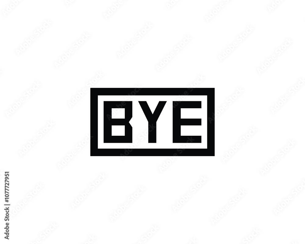 BYE logo design vector template. BYE