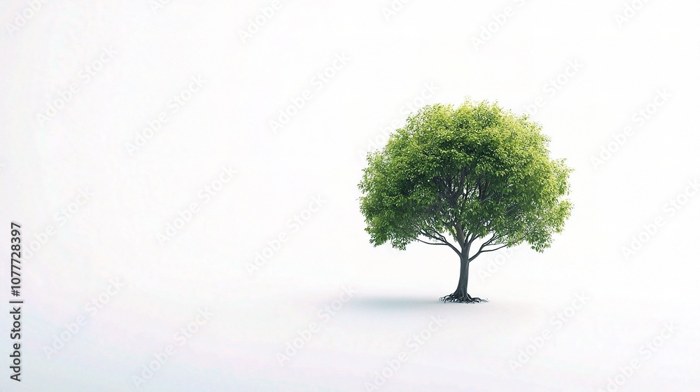 Isolated Green Tree on a White Background Perfect for Natural Design Projects, Illustrations, and Minimalist Aesthetics, Bringing a Fresh Touch to Creative Works Isolated Green Tree on a White Background Perfect for Natural Design Projects, Illustrations, and Minimalist Aesthetics, Bringing a Fresh Touch to Creative Works