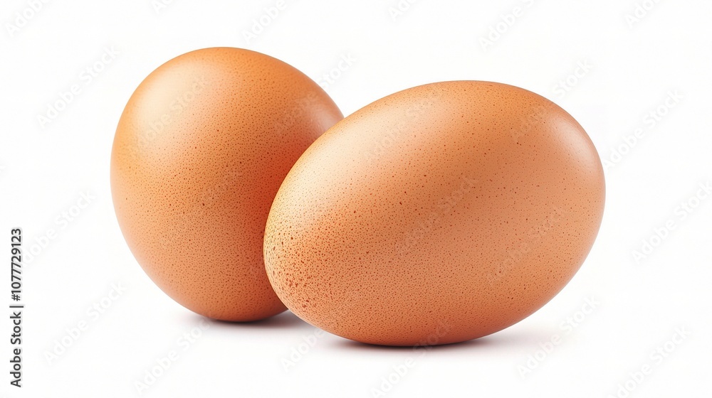 Two Brown Chicken Eggs Isolated on a White Background Perfect for Culinary, Recipe, or Food-related Stock Photos and Illustrations Two Brown Chicken Eggs Isolated on a White Background Perfect for Culinary, Recipe, or Food-related Stock Photos and Illustrations