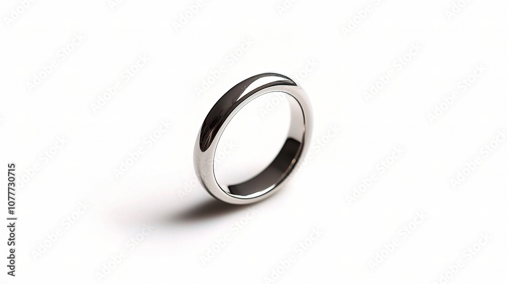 Elegant Isolated Wedding Ring with Smooth Surface on White Background for Romantic and Bridal Themed Designs and Concepts Elegant Isolated Wedding Ring with Smooth Surface on White Background for Romantic and Bridal Themed Designs and Concepts