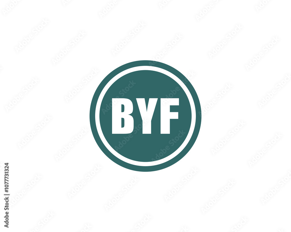 BYF logo design vector template. BYF BYF logo design vector template. BYF