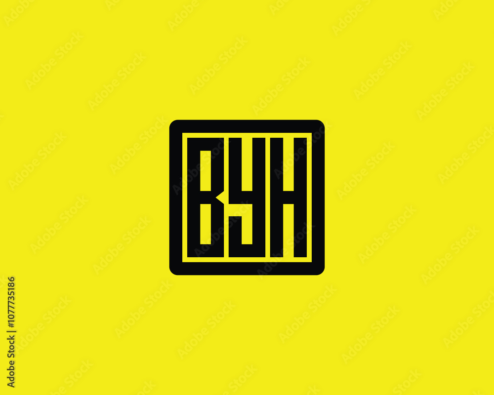 BYH Logo design vector template. BYH