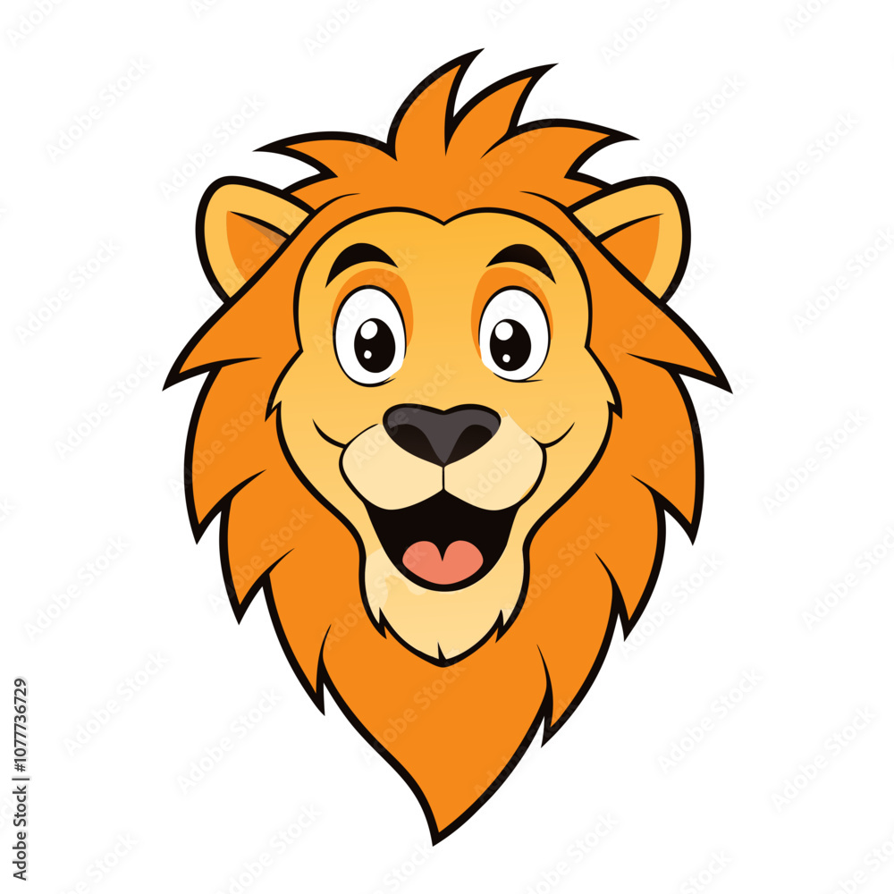 Funny Lion head vector art illustration Funny Lion head vector art illustration