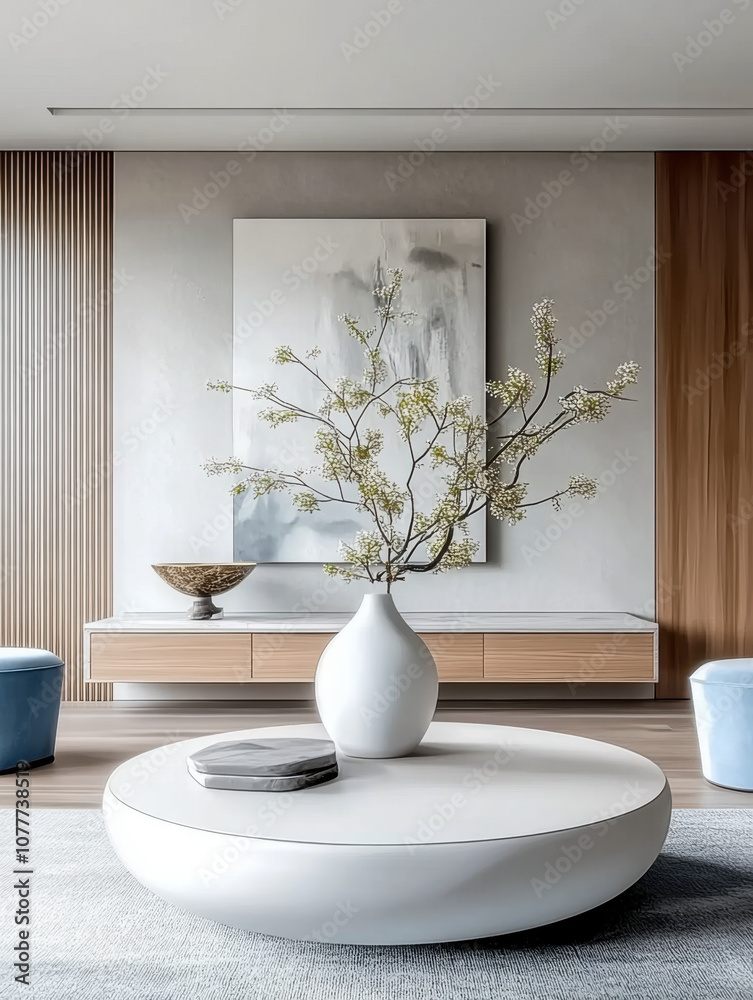 minimalist living room interior design of modern  with stylish furniture
