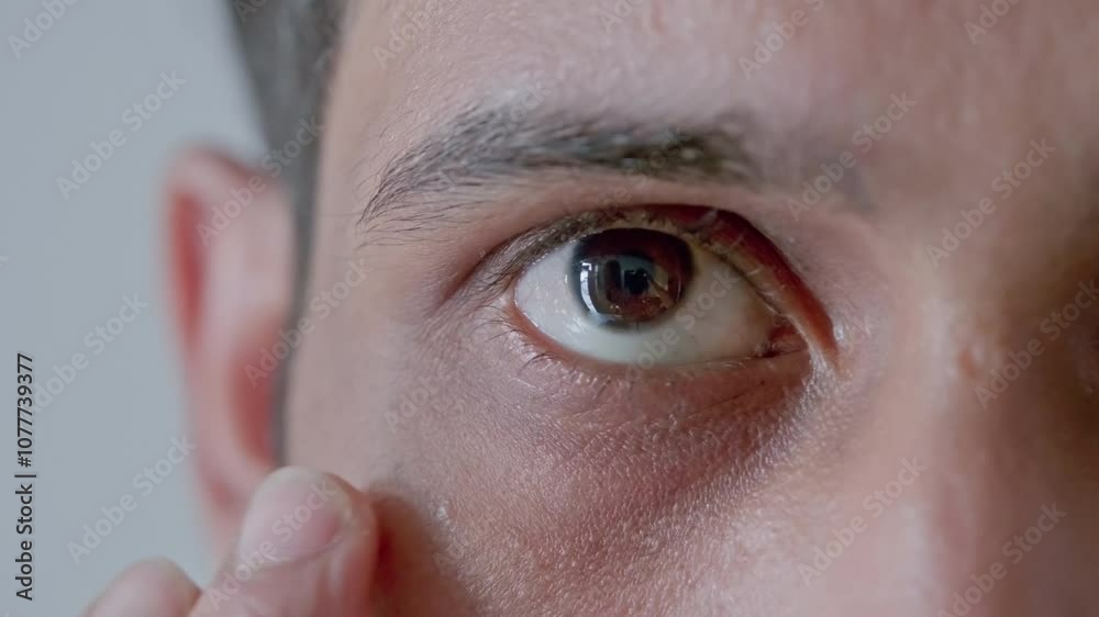 indian man showing his Periorbital dark circles