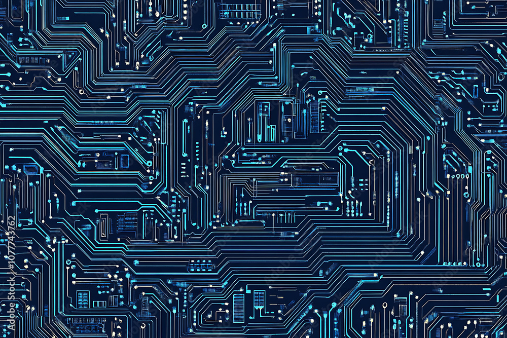 Futuristic vector illustration of a blue circuit board with intricate digital tech elements, perfect for advanced technology backgrounds.
Futuristic vector illustration of a blue circuit board with intricate digital tech elements, perfect for advanced technology backgrounds.