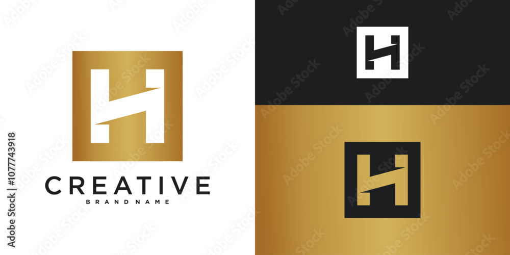 Unique modern letter H logo design. Premium Vector Unique modern letter H logo design. Premium Vector