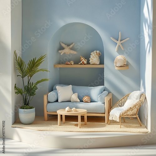 ビーチスタイルのミニチュアリビングルーム | Beach-Style Miniature Living Room Decor photo