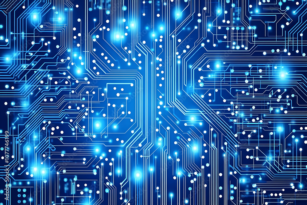 Futuristic vector illustration of a blue circuit board with intricate digital tech elements, perfect for advanced technology backgrounds.
Futuristic vector illustration of a blue circuit board with intricate digital tech elements, perfect for advanced technology backgrounds.