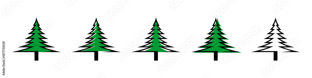 Fototapeta premium pine tree logo vector,icon,illustration,pine tree design,green,vintage,pine tree,nature,background,leaf,travel
