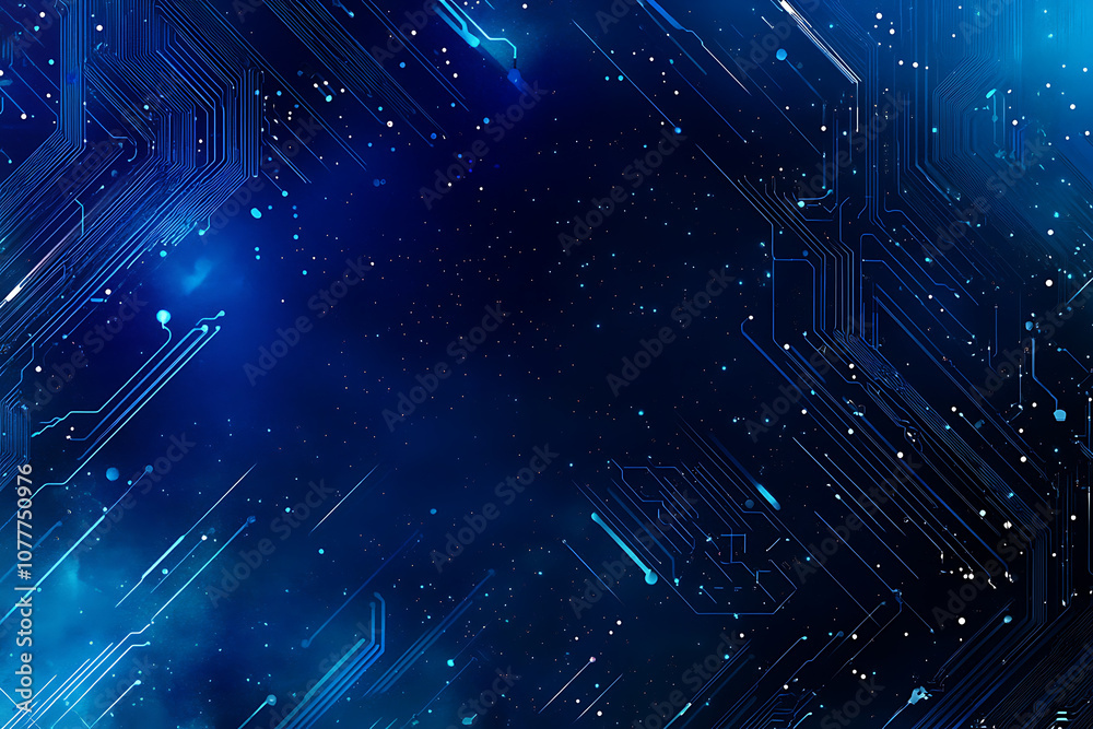 Close-up of a glowing neon circuit board pattern, showcasing intricate lines and electronic pathways in a vibrant blue hue
Close-up of a glowing neon circuit board pattern, showcasing intricate lines and electronic pathways in a vibrant blue hue
